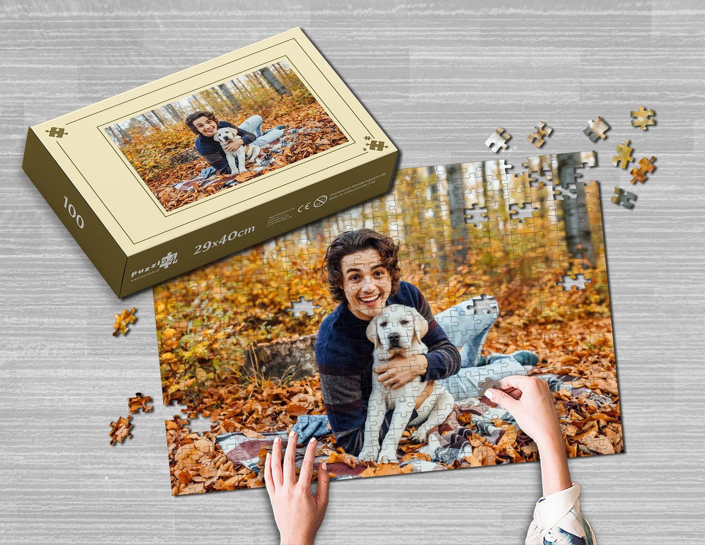 Photo puzzle 100 pieces  29 x 40 cm / 10.6 x 16.1 inches in a box