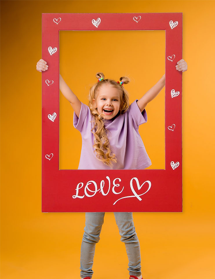 Fotorahmen zum Fotografieren - "LOVE"