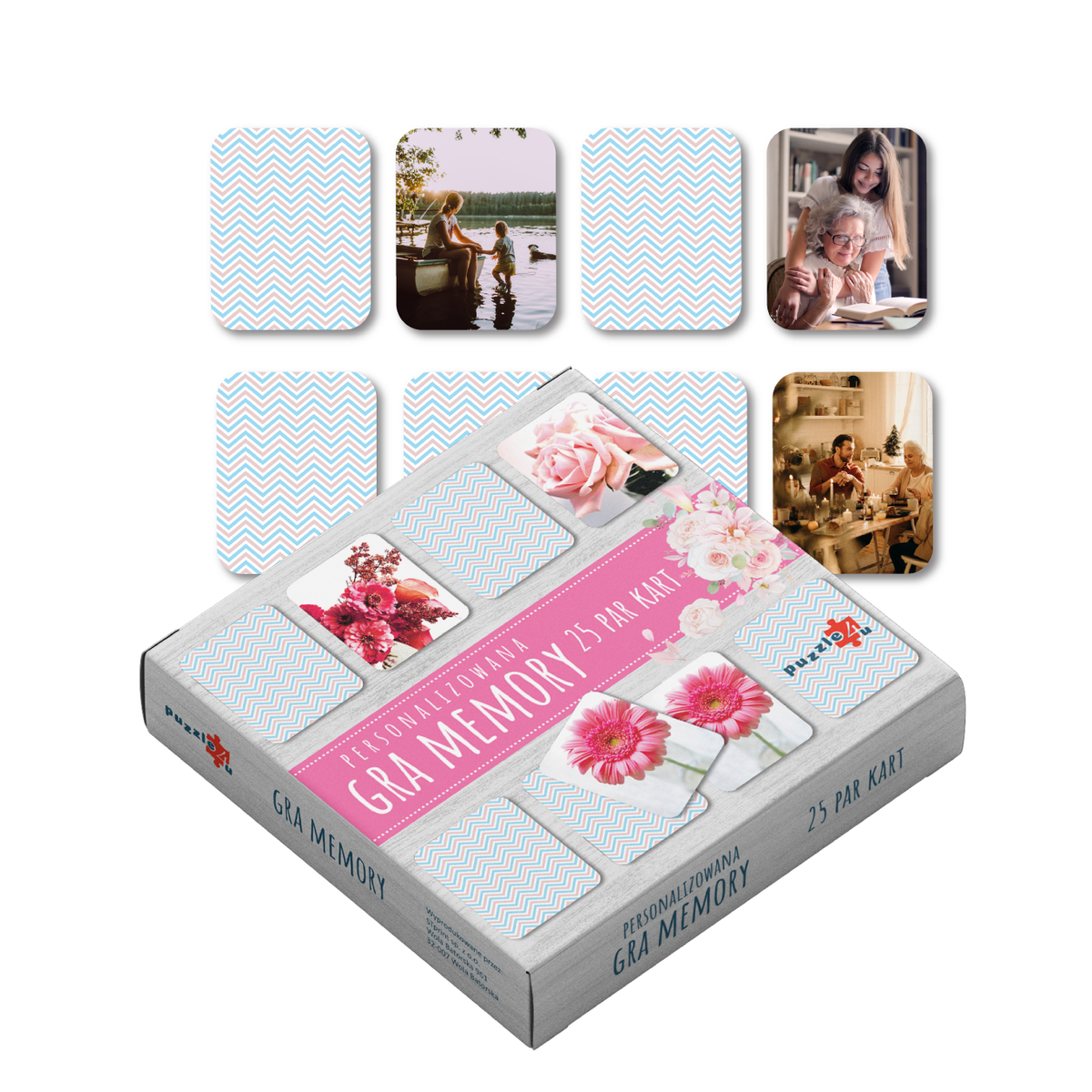 Random Photo Memory Game Memory game from your own photos 25 pairs – createagift.eu