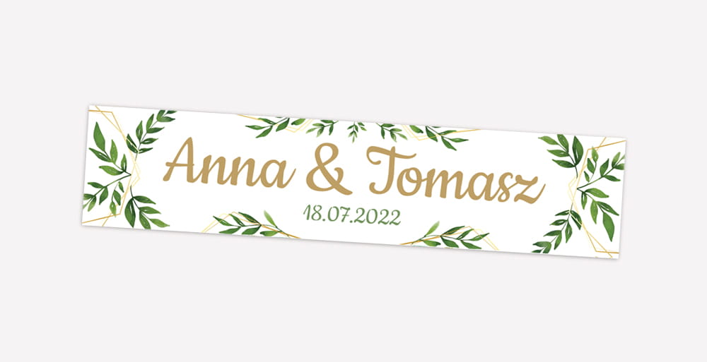 Tablica ślubna rejestracyjna z personalizacją
