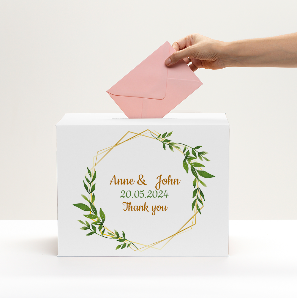 Wedding envelope box with YOUR inprint Box with personalisation
