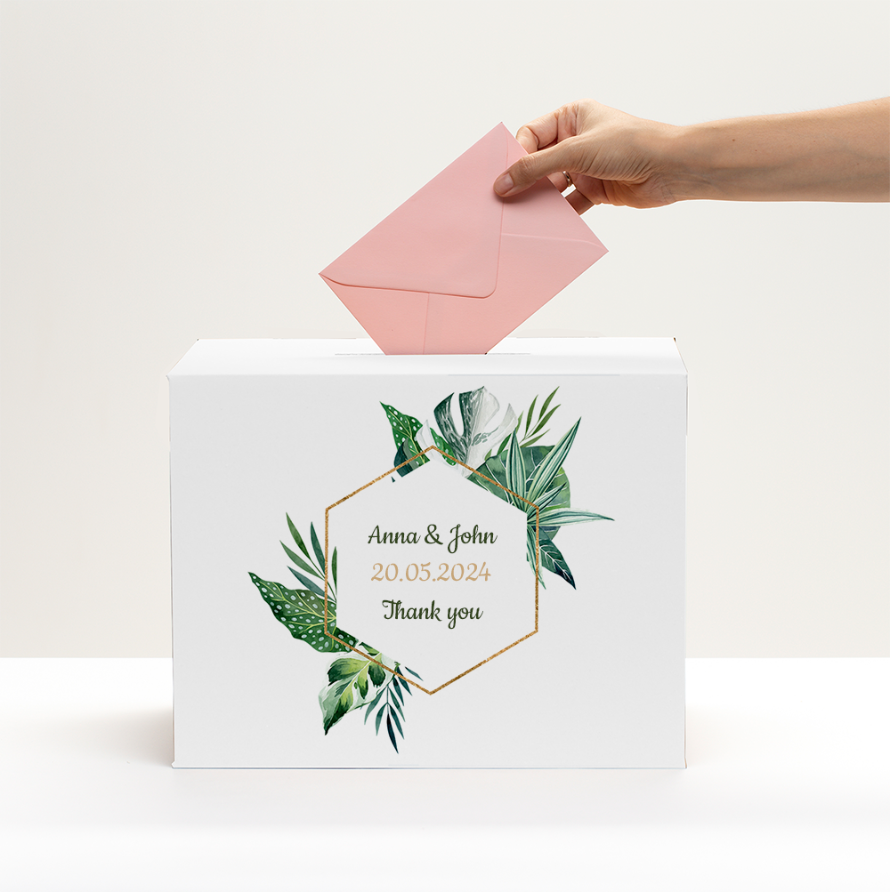 Personalisierte Box für Hochzeitsbriefumschläge!