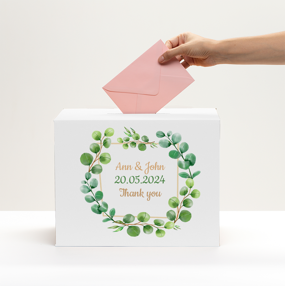 Personalisierte Box für Hochzeitsbriefumschläge!