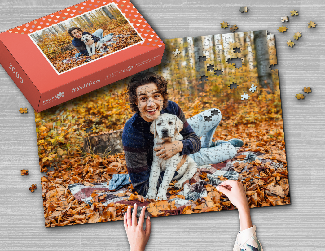 Photo puzzle 3000 pieces 85 x 116 cm / 33.4 x 45.6 inches in a box –