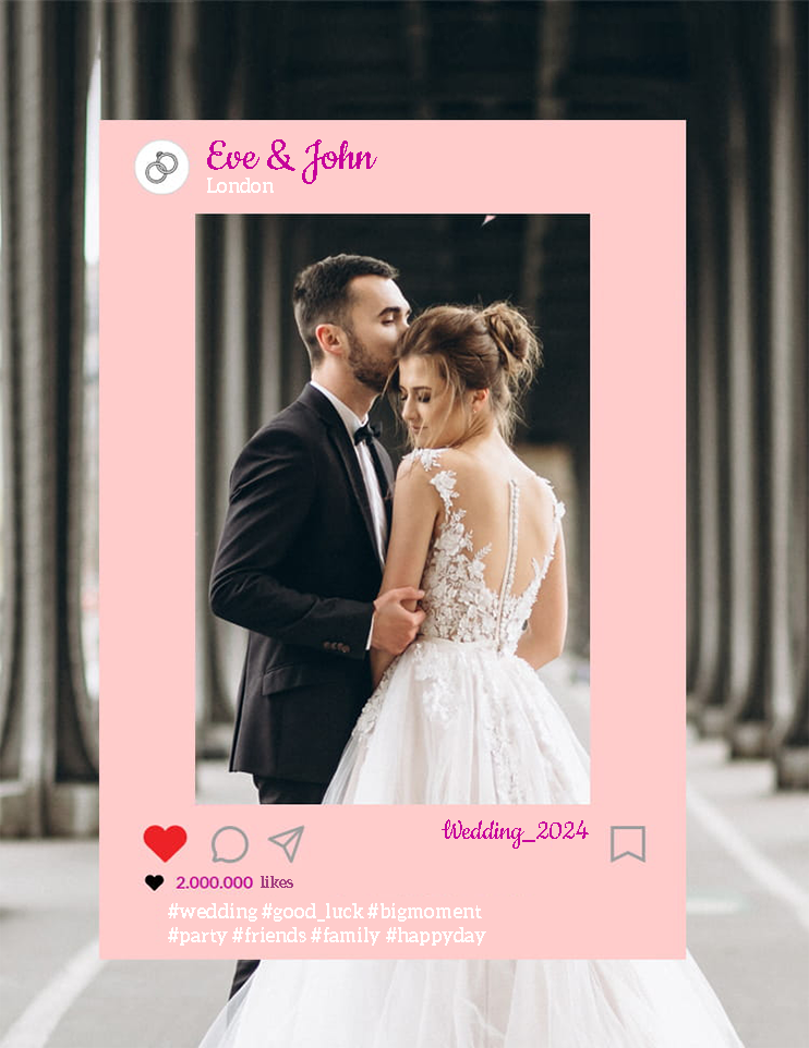 One Photo Design One-sided photo frame for taking pictures - frame creator β createagift.eu